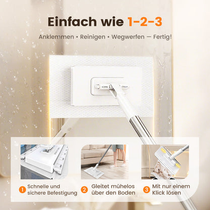 🧹✨ Einweg-Staubmopp mit 4 wiederverwendbaren Bezügen – Praktisch und effektiv 💥🌟