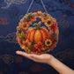 🍂 Herbstlicher Kürbis-Diamantmalerei-Kranz zum Aufhängen – Komplettes DIY-Set