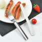🍽️ 4-in-1 Klappbares Edelstahl-Besteckset – Kompakt, Robust & Perfekt für Unterwegs