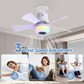 Smarter Deckenventilator mit Beleuchtung, RGB und Bluetooth-Lautsprecher