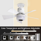 Smarter Deckenventilator mit Beleuchtung, RGB und Bluetooth-Lautsprecher