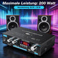 2-Kanal-Mini-Hi-Fi-Verstärker mit 600 W, digitalem Bluetooth-Audio und UKW-Radio