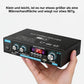 2-Kanal-Mini-Hi-Fi-Verstärker mit 600 W, digitalem Bluetooth-Audio und UKW-Radio