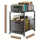 💪🥫 BLITZANGEBOT 46% RABATT! Doppelstöckiges Ausziehregal Schrankorganizer – 5 Höhenstufen, 2 Ebenen, Kohlenstoffstahl, Große Kapazität, Keine Montage ✨