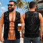 ❄️✨Lustiges Herren-T-Shirt mit Fake-Muskelprint – Auffälliges Party-Shirt für BBQ, Motorradtouren, Partys & als Geschenk